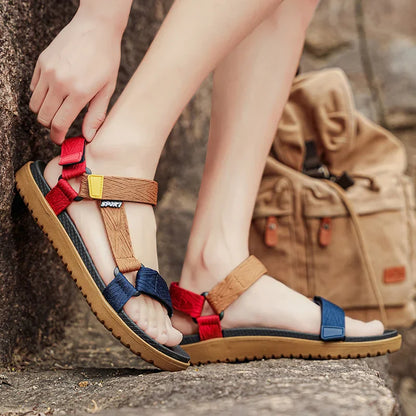 2026 Men’s Lightweight Summer Sandals – Breathable Anti-Slip Outdoor Beach Shoes | Soft Flat Sole Open-Toe Walking Casual Sandals