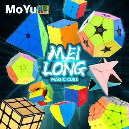 Picube Moyu Meilong Shape-Shifting Magic Cube – Four Leaf Clover, Double Skewb & Polaris Puzzle Toy for Brain Training & Education