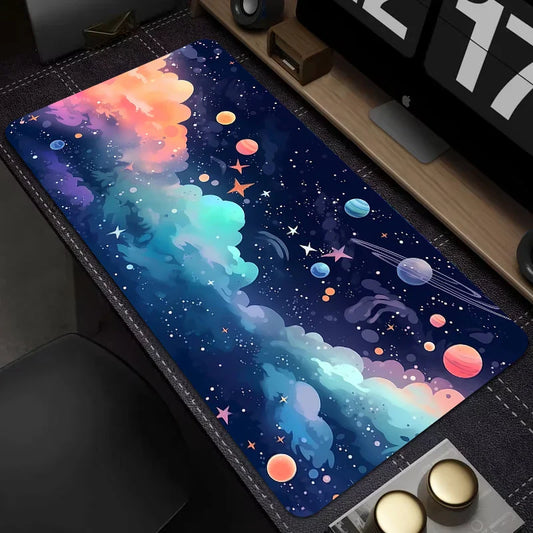 Starry Sky Large Mouse Pad — Colorful Non-Slip Desk Mat for Computer & Office, Keyboard Accessories