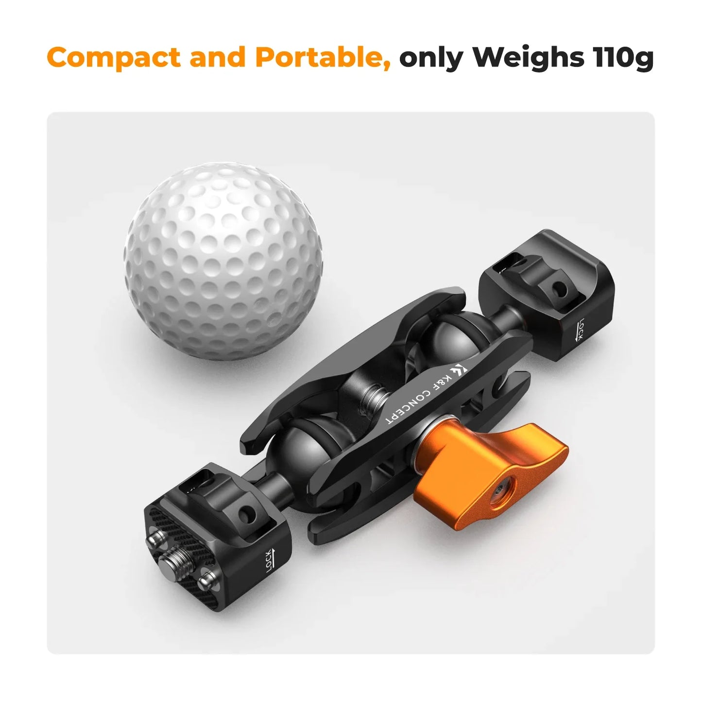 K&F Concept Multi-Functional Super Clamp with Double 360° Ball Head Magic Arm for GoPro, Insta360, DJI Osmo Action Camera, and Phone