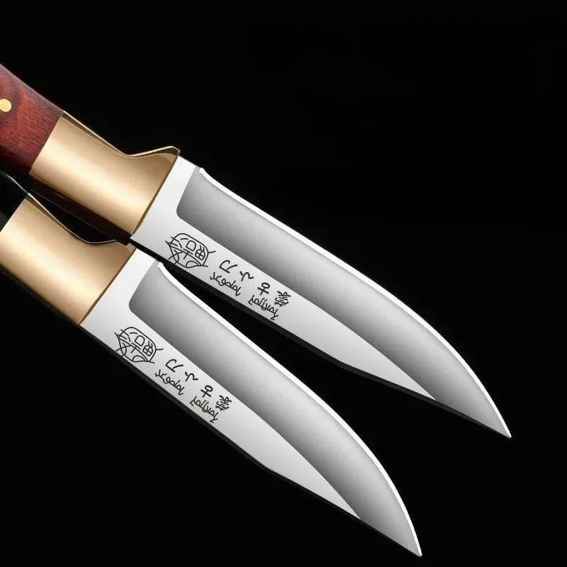 Boning Knife Meat Cleaver – Stainless Steel Mongolian Hand Meat Knife for Roasted Lamb & Steak with Cover