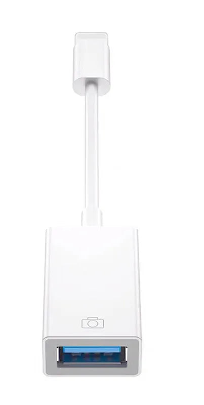 Lightning to USB OTG Converter Adapter – For iPhone, Supports Mouse, Keyboard, U Disk, Camera & Card Reader Data Transfer