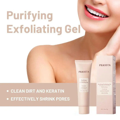 Face Exfoliating Gel - Deep Pore Cleansing, Dead Skin Removal & Moisturizing Facial Scrub