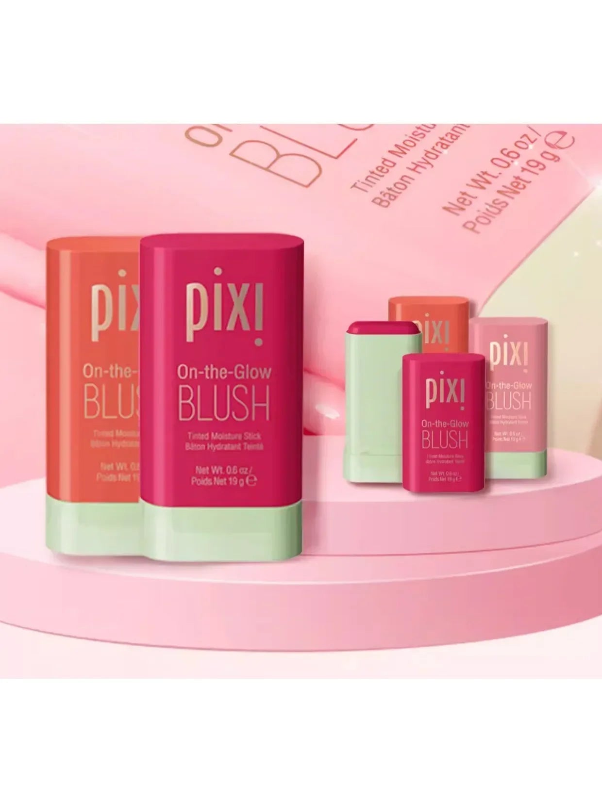 Pixi Makeup Brush & Blush Stick – Cream Rouge Blusher for Cheeks & Face, High-Color Waterproof Foundation Brush