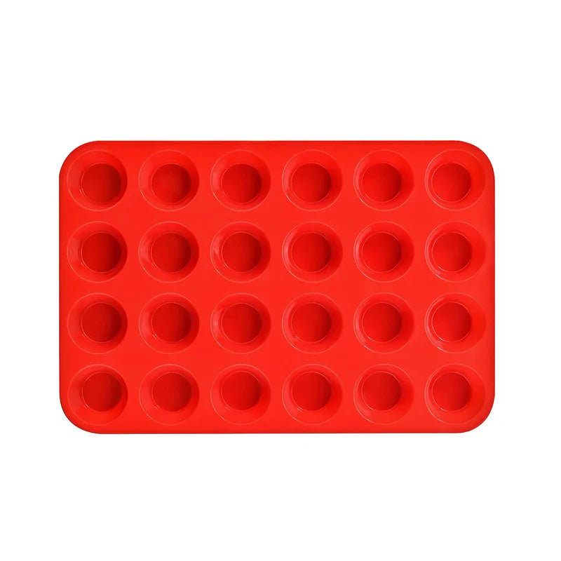 12/24 Hole Silicone Baking Mold - 3D Sphere Chocolate Mold Cupcake Muffin Cake Pan for DIY Dessert Kitchen Tools
