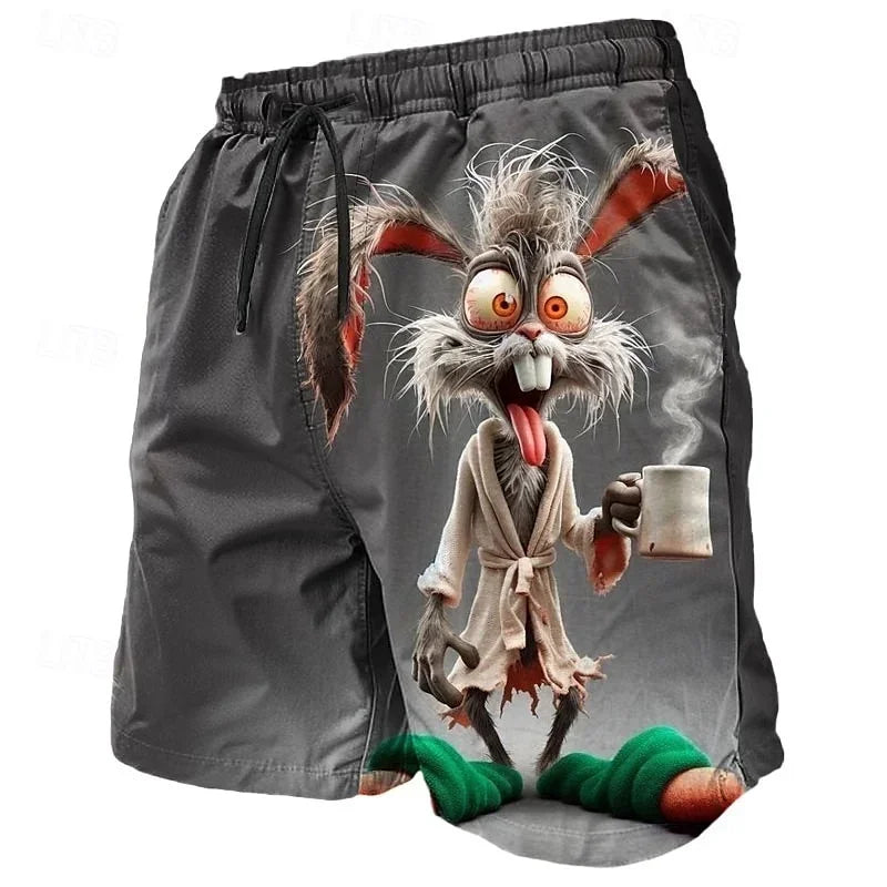 3D Anime Board Shorts - Quick-Dry Unisex Beach & Swimming Shorts for Men and Women