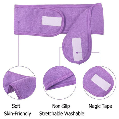 Adjustable Wide Headband for Women - Perfect for Yoga, Spa, Bath, Shower, Makeup, and Face Wash - Stylish Ladies' Cosmetic Accessory