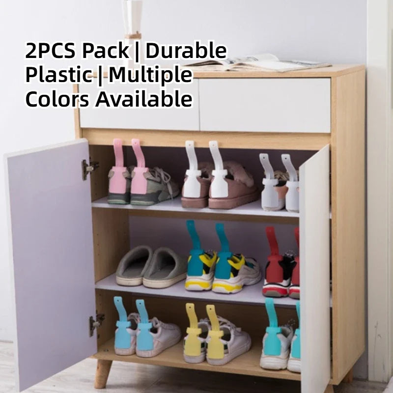 2PCS Lazy Shoe Helper - Plastic Shoe Wearing Aid for Easy Hands-Free Footwear