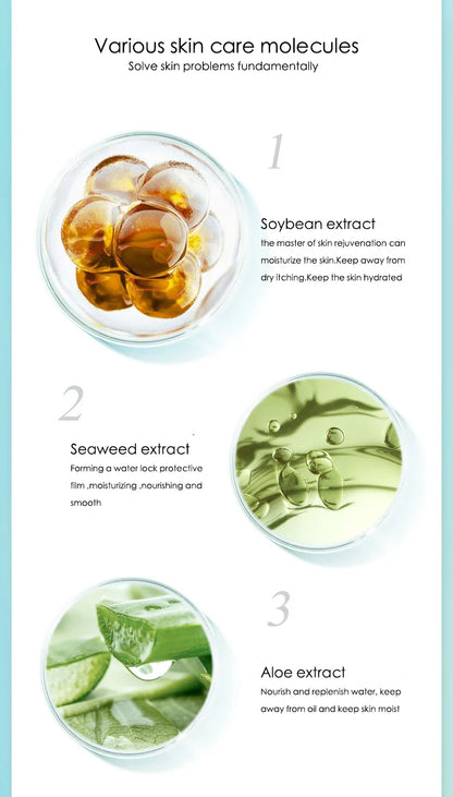 10pcs Hyaluronic Acid Hydrating Facial Mask – Moisturizing, Pore Shrinking Skin Care Face Masks