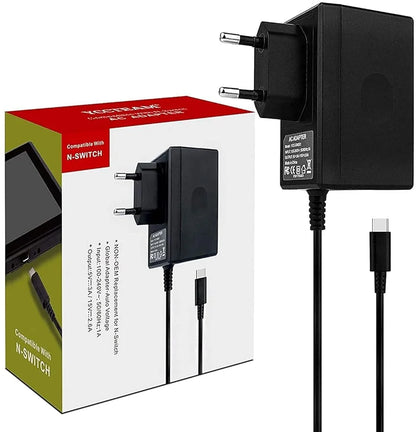 45W AC Adapter Charger for Nintendo Switch – Fast Charging for Switch Lite, Dock & Pro Controller