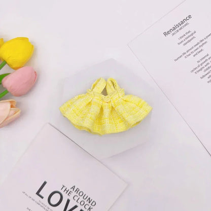 17cm Labubu Plush Doll Clothes - Kpop EXO Idol Outfit V1 V2 Black Dress Suit Accessories Gift