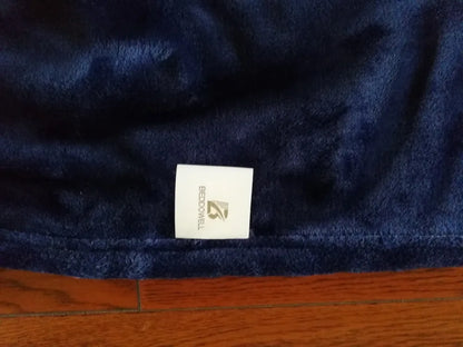 Winter Flannel Blanket – 230GSM Soft Solid Blue Coral Fleece Bedspread, Thin Warm Sofa Cover, Faux Fur Plaid Throw