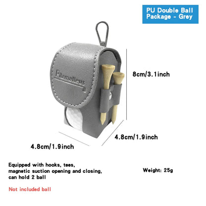Golf Small Waist Bag – Mini Skull Head & Smiling Face Style, Double Ball Bag for Outdoor Sports