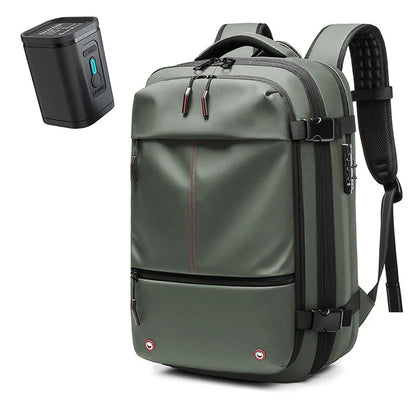 Men's Travel Backpack - Vacuum Compression 17" Laptop Backpack, Large Capacity Business & Hiking Bag