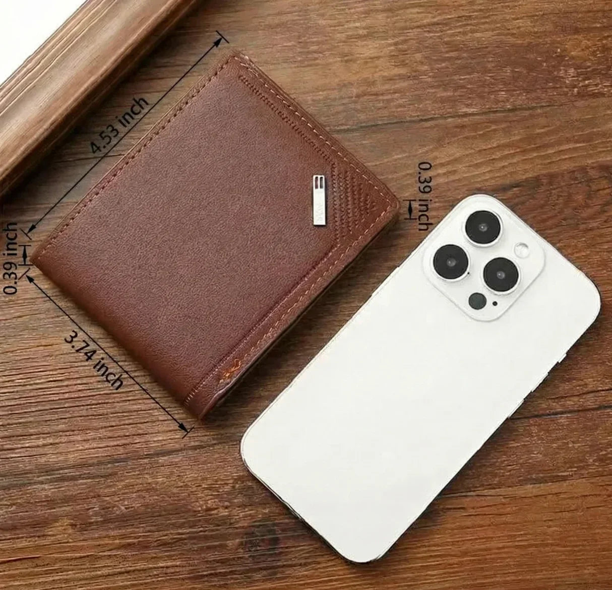 Men’s Slim Leather Wallet – Minimalist Foldable Short Wallet in Soft Genuine Leather for Everyday Carry & Card Holder Convenience
