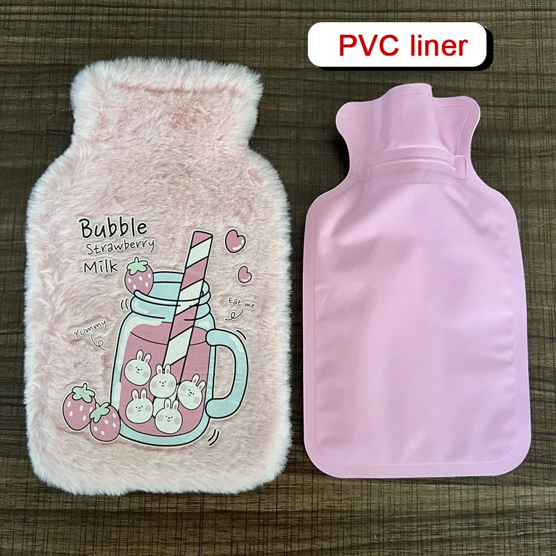 500ML Cute Kawaii Hot Water Bottle — Portable Winter Hand & Bed Warmer for Girls