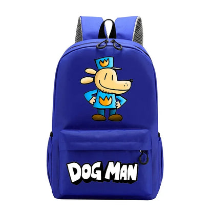 New Dog Man Kids Backpack — Large-Capacity Cartoon Schoolbag for Boys, Children’s School Supplies & Gifts