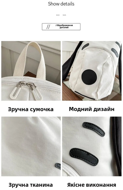 Cute Dog Canvas Backpack 2025 — Korean-Style Portable Student Travel Bookbag