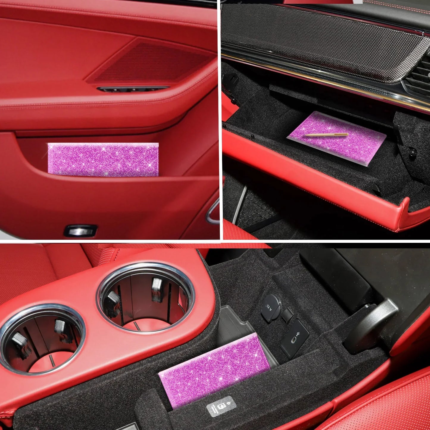 Car Registration & Insurance Card Holder — Vehicle License Document Organizer for Glove Box Compartment