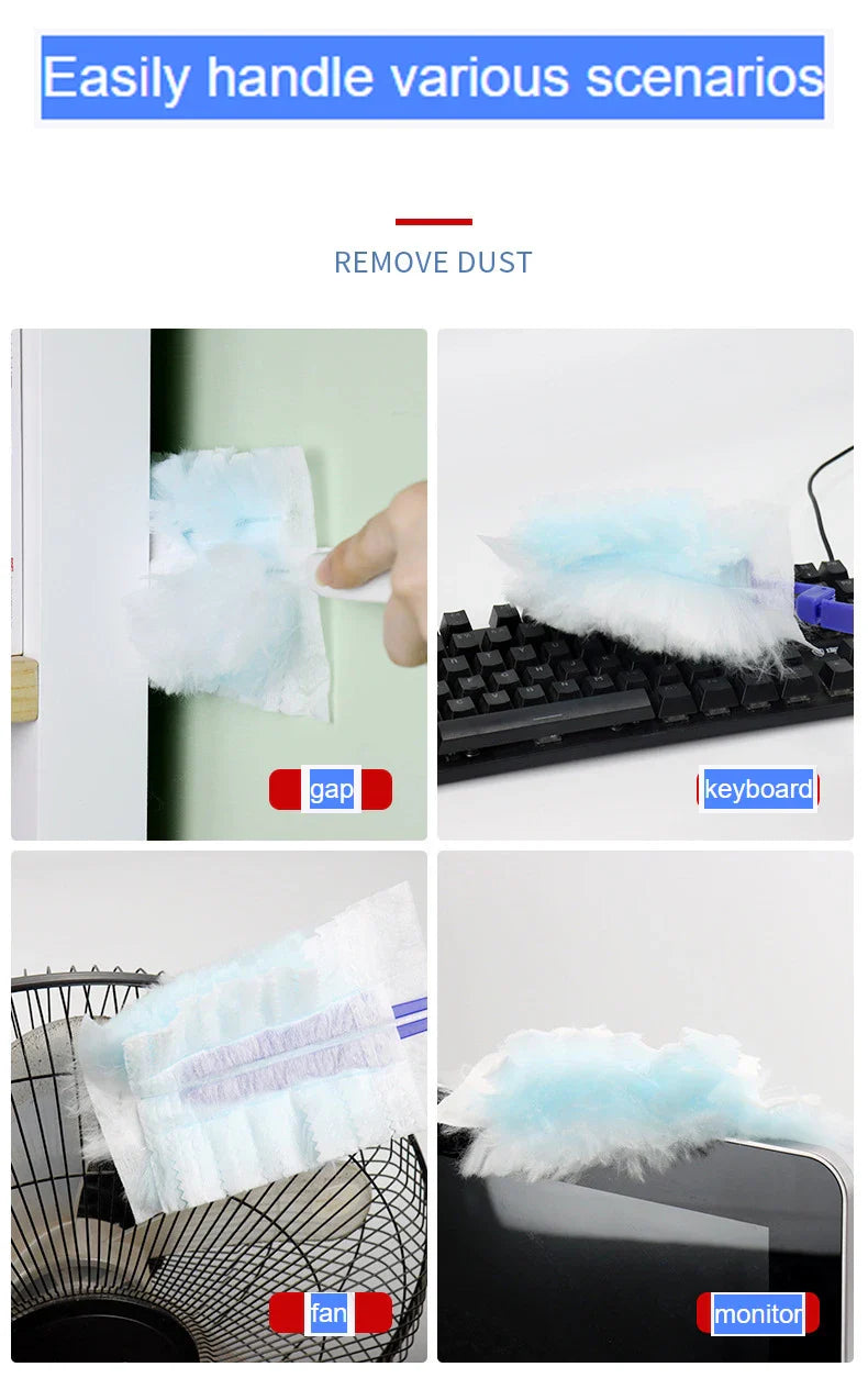 10 Count Disposable Duster Refills – Compatible with Swiffer Duster for Efficient Cleaning
