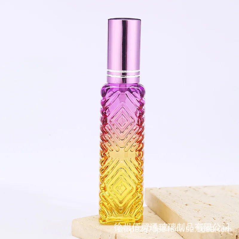 10ml Square Glass Perfume Bottle – Colorful Mini Refillable Spray Vial for Fragrance & Cosmetic Packaging