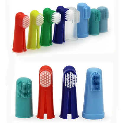 Soft Pet Finger Dog Toothbrush – 1/3 Pcs for Bad Breath, Tartar, and Teeth Cleaning, Dog Accessories and Supplies