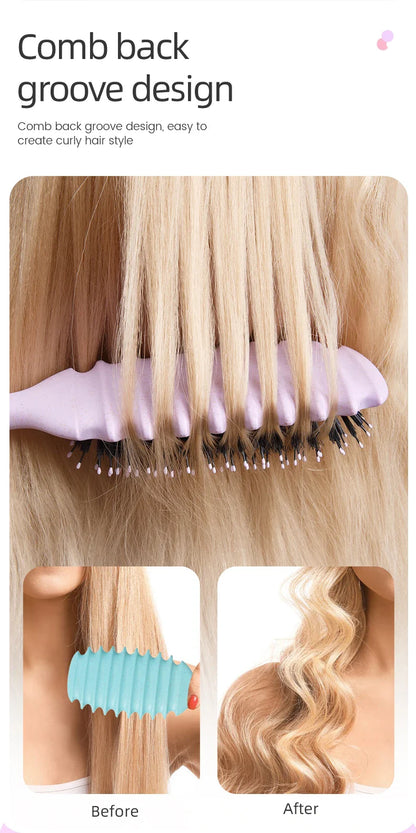Candy Brush Curly Hair Styling – Nylon Bristle Detangling & Volumizing Comb for All Hair Types