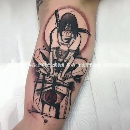 Naruto Temporary Tattoo Stickers — 5/10/20 Pcs Waterproof Anime Body & Arm Art for Cosplay (Sasuke, Itachi, Uzumaki)