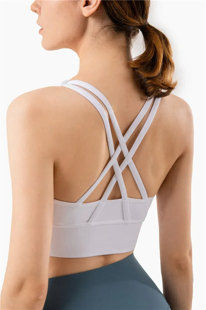 Women’s Summer Crossback Sports Bra — Breathable Fitness & Yoga Tank Top | Gym Crop Top