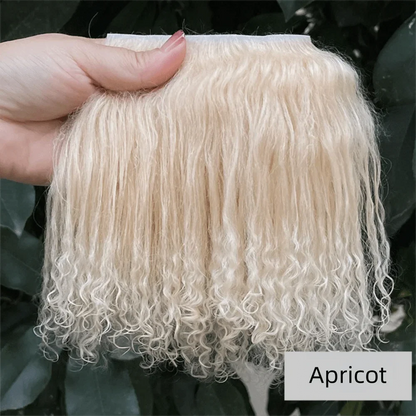 Mongolia Fur Sheepskin Curly Hair Extensions — Cute Wool Texture Wigs for SD, Blyth & BJD Dolls