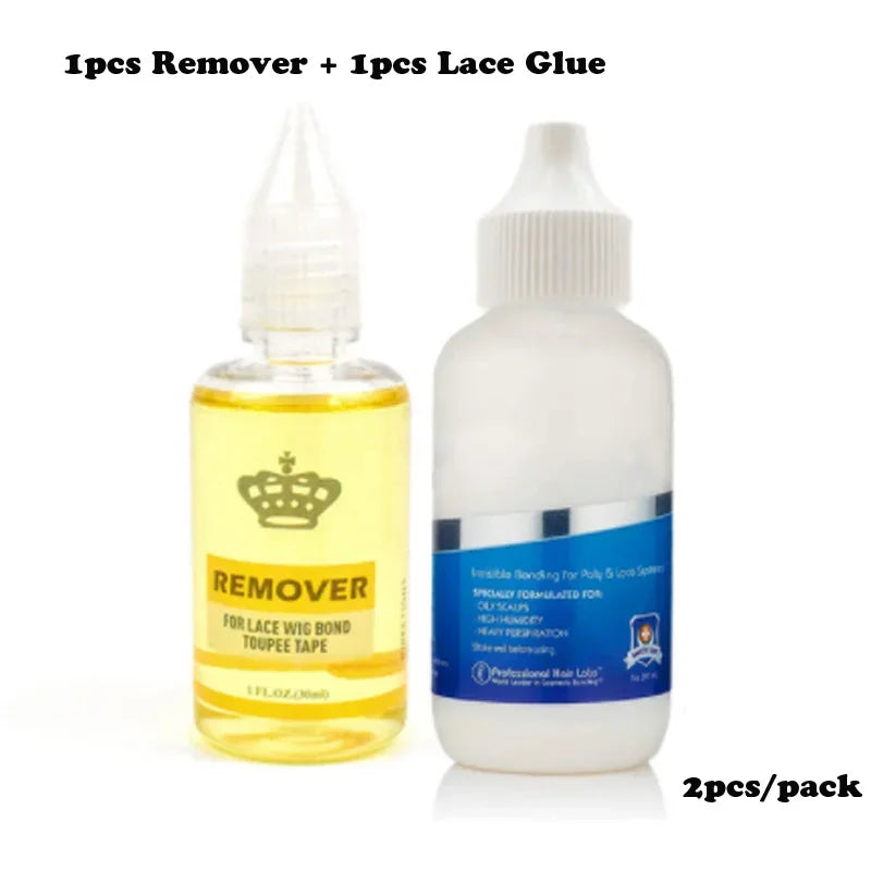 Plussign Lace Wig Glue with Remover – Super Strong Lace Adhesive & Hair Installation Kit for Wigs, Toupees, & Closures