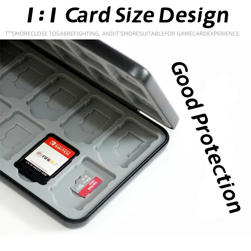 Game Card Case for NS Switch OLED Lite – Protective Storage Box with 24 Card Slots, Tears of the Kingdom Style