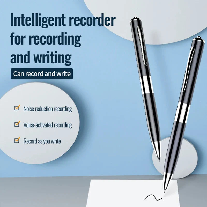 Digital Voice Recorder Pen — Professional Audio WAV Recording, Rechargeable Dictaphone & MP3 Player