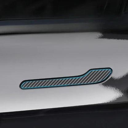 Tesla Model 3 & Y Carbon Fiber ABS Door Handle Cover – Premium Durable 2024 Car Accessory Protector Sticker