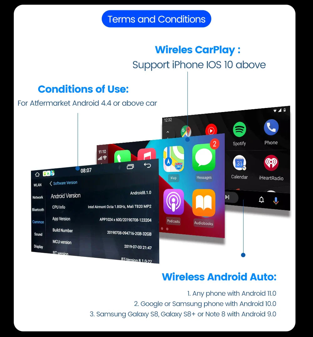 CarlinKit Wireless CarPlay & Android Auto USB Adapter – Wireless Dongle for Car Multimedia, MirrorLink, Waze & Spotify