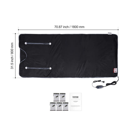 VEVOR Sauna Blanket for Detoxification – Portable Far Infrared Sauna, Adjustable Temperature & Timer for Home Relaxation