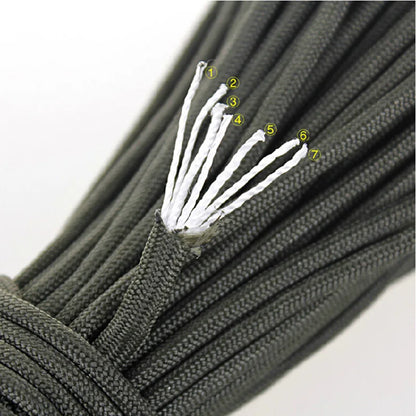 7 Core 550 Paracord Rope - 4mm Survival Cord for Camping Hiking Lanyard Tent and Outdoor Gear