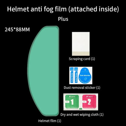 Motorcycle Helmet Clear Rainproof Anti-Fog Film – Nano Coating Sticker for Safety Driving, Durable Universal Helmet Accessory