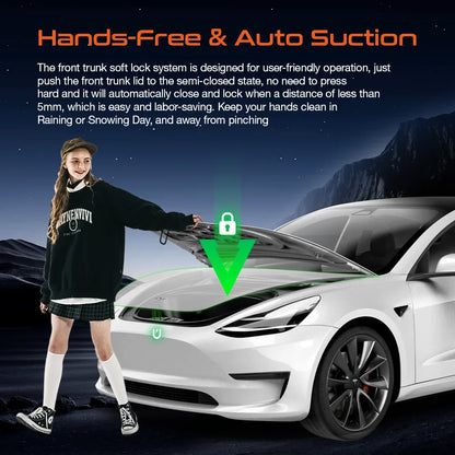 Electric Suction Front Trunk Closer for Tesla Model 3/Y/S/X Highland 2024 – Power Frunk Automatic Soft Closing Lock