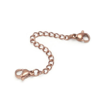 5PCS Stainless Steel Necklace & Bracelet Extender Chains – Lobster Clasp Extension Chains for Jewelry Making & Anklets