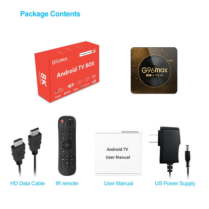 Android 13 8K Ultra HD Smart TV Box, Wifi6, 4GB/64GB, Fast Media Player, Netflix, YouTube, ATV MAXA13
