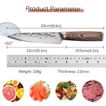 5.5-Inch Stainless Steel Kitchen Knife – Utility Paring Knife for Fruits, Tomatoes, and Steaks, Forged Boning Knife, Kitchen Tools , Cookware