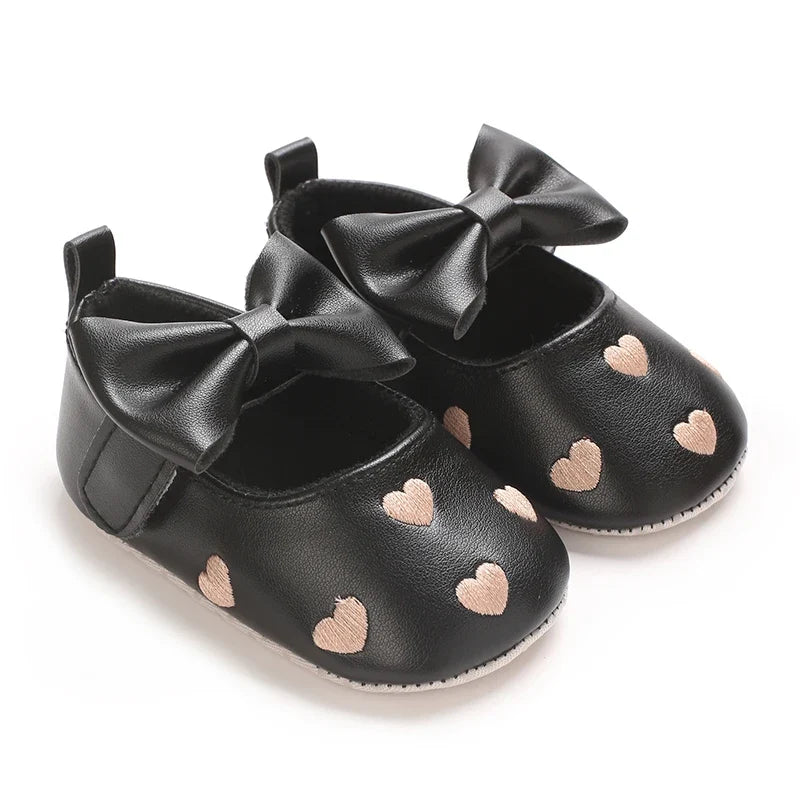 Baby Girl Princess Pre-Walker Shoes - Breathable Flower Bow Soft Sole Casual Sports Footwear 0–1 Year