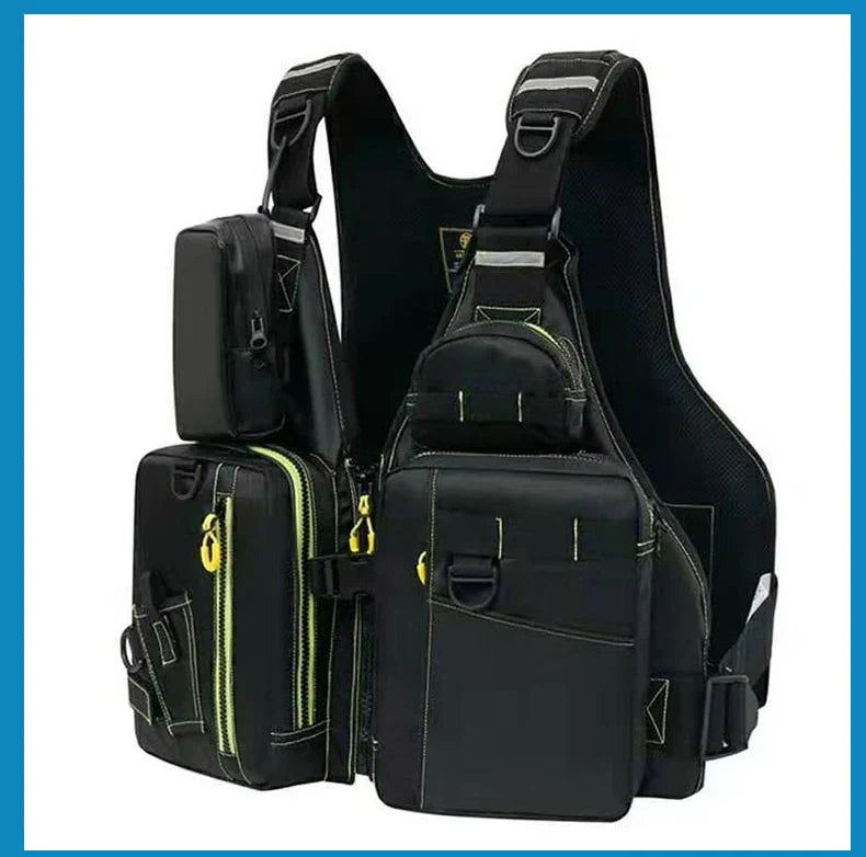 Multi-Functional Life Jacket Vest for Outdoor Fishing – Safety Vest with Storage Pockets & Buoyant Materials