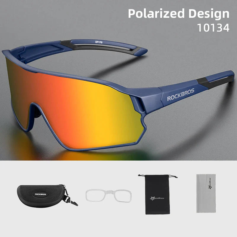ROCKBROS Polarized Sports Sunglasses — UV400 Cycling Glasses for Outdoor Hiking, Golf & Camping
