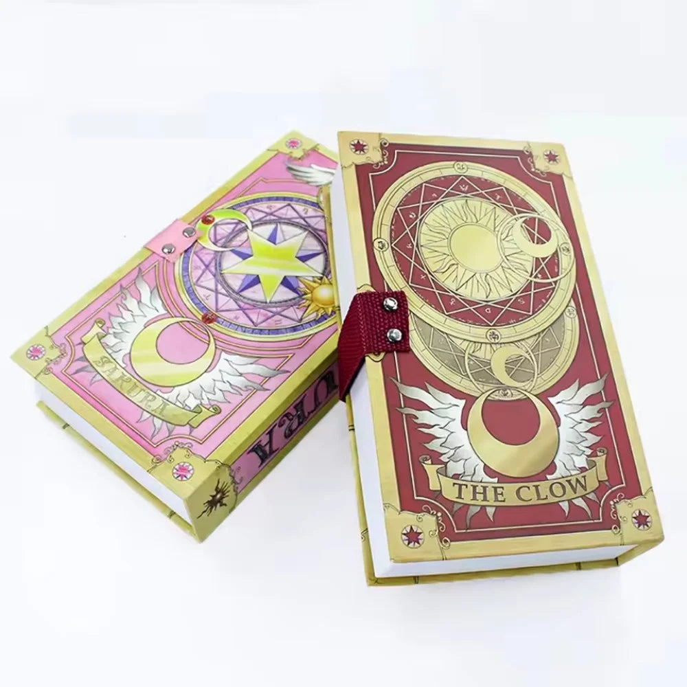 Card Captor Sakura Clow Cards – 60PCS Set with Box, Kinomoto Tarot Magic Book Cosplay Prop Toy