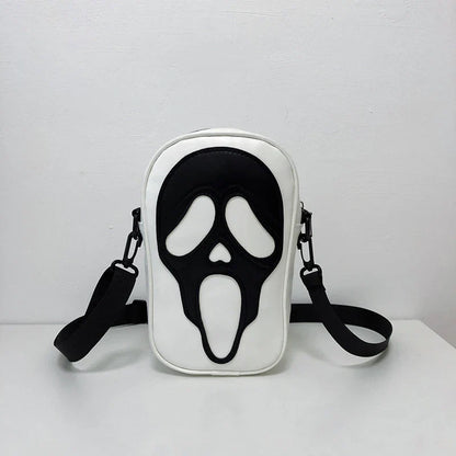 Halloween Ghost Crossbody Bag — Skull Shoulder Bag for Women & Girls, Y2K Punk Hiphop Skeleton Handbag