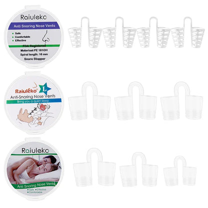 Professional Snore Stopper Set - Anti-Snoring Solution with Nose Vents & Nasal Dilators - 3/4PCS for Better Sleep