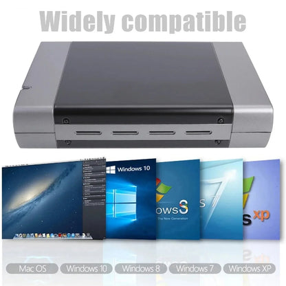 5.25-inch USB 2.0/3.0 SATA External Optical Drive Case – Enclosure Adapter for Windows, Mac & PC