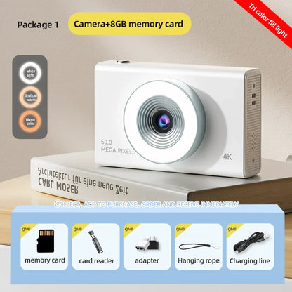 Xiaomi 4K Digital Camera – 50MP Autofocus Portable Retro Camera, CCD Travel & Student Camera